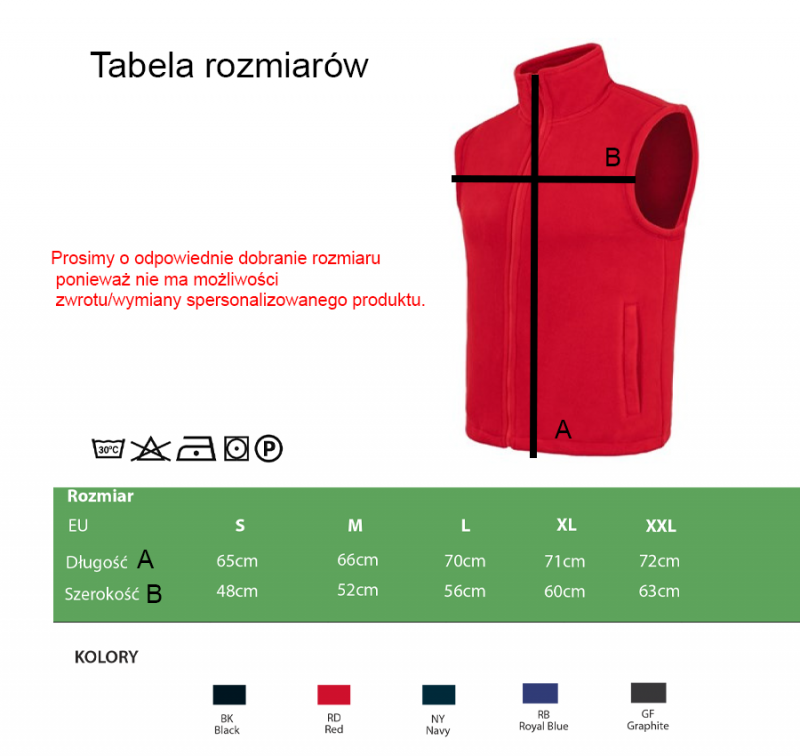 Kamizelka z polaru Premium unisex z Twoim haftem - obrazek 2