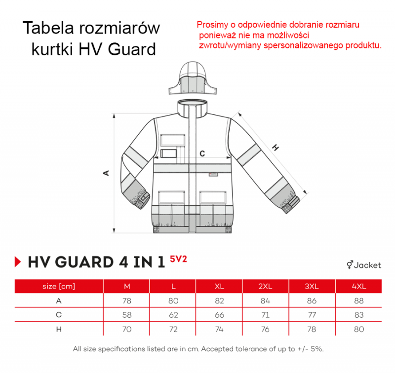 Kurtka HV Guard 4 in 15V2 - obrazek 2